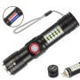 Ліхтарик SY-1903C Red light (P50, SMD, RGB, з ремінцем, Li-Ion акумулятор, zoom, USB)