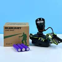 Ліхтар налобний BL-A14-3-P90 (з функцією Power Bank, 3 акумулятори 18650, Zoom, Type-C)