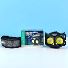 Ліхтар налобний WT-208 White, Red light (2COB, Li-Ion акумулятор, магніт, Type-C)