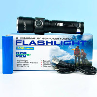 Ліхтар PLD-1812-T6 Red Light (акумулятор 18650, індикація заряду, Zoom, Type-C)