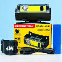 Ліхтар налобний BL-T124-ХРЕ White, Red Light (COB, Motion Sensor, 1 акумулятор 18650, Type-C)