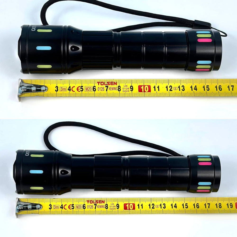 Ліхтар CA171-D WHITE LASER LED PM10-TG, індикація заряду (1 акумулятор 18650, 3xAAA, zoom, Type-C)