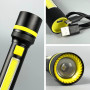Ліхтар 24094 LED PM10-TG+COB White, Red light (Li-Ion акумулятор, Zoom, Type-C)