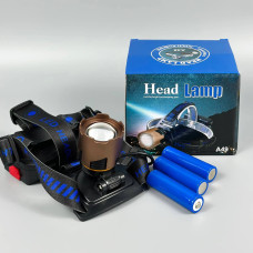 Ліхтар налобний A49-TG (Power Bank, 3*18650, Type-C, Zoom)