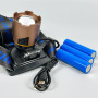 Ліхтар налобний A49-TG (Power Bank, 3*18650, Type-C, Zoom)