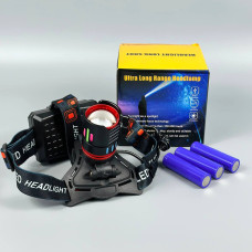 Ліхтар налобний (CT012-3Q-TG (3*18650, Type-C, Power Bank, Zoom)