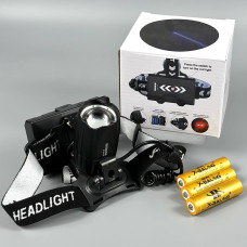 Ліхтар налобний BL-T35-P160 (3*18650, Power Bank, Type-C, Zoom)