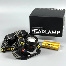 Ліхтар налобний BL-T701B-TG White, Red light (2*18650, Type-C, Zoom)