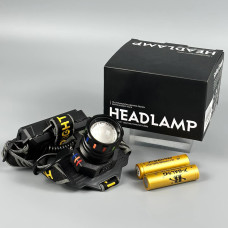 Ліхтар налобний BL-T701C-TG White, Red light (2*18650, Type-C, Zoom)