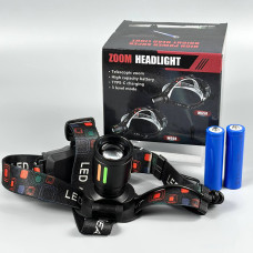 Ліхтар налобний W668-TG (2*18650, Type-C, Zoom)