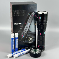 Ліхтар AK177 PM60-TG (4х18650, PowerBank, індикація заряду, Zoom, 5 фільтрів, Type-C)