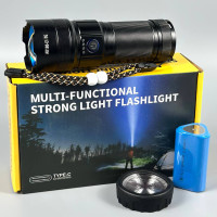 Ліхтар AK180 WHITE LASER LED PM30-TG (1*38650, Power Bank, Type-C, Zoom, 5 фільтрів)