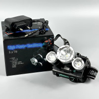 Ліхтар налобний 18-3LM (Li-Ion акумулятор, 220V, Zoom)