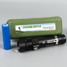 Ліхтар 518 Red light (TG, 1 Режим, 18650, Zoom, Type-C)