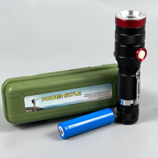 Ліхтар 736 Red light (TG, 1*18650, Zoom, Micro)