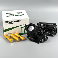 Ліхтар налобний BL-A760 White light (TG-60W, 3*18650, Power Bank, Zoom, Type-C)