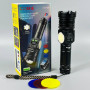 Ліхтар CB-A280 White, Red, RGB light (TG+COB, Li-Ion акумулятор, Power bank, 3 фільтри, Magnetic, Zoom, Type-C)