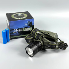 Ліхтар налобний CT023 White light (TG-60W, Power bank, 2*18650, Zoom, Type-C)