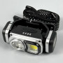 Ліхтар налобний HX-T60 White, Red light (5SMD+COB, Waterproof, 18650, Magnetic, Type-C)