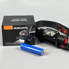 Ліхтар налобний XQ-210-2T6 White light (1*18650, Micro)