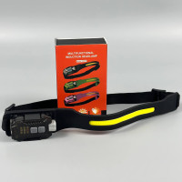 Ліхтар налобний T-018-LM+COB Red, blue, white (Motion Sensor, Li-Ion акумулятор, Magnetic, Type-C)