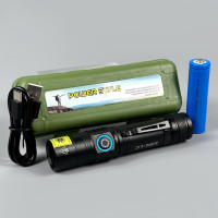 Ліхтар 213-365UV Blue light (18650, Type-C)