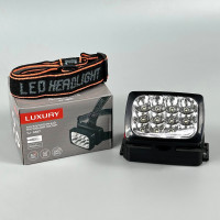 Ліхтар налобний Luxury 1837 (12LED, вбуд. акум., 220V)