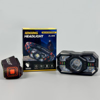 Ліхтар налобний XS-09 Red, White light (LM+6SMD, Motion Sensor, Waterproof, Li-Ion акумулятор, Type-C)
