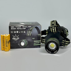 Ліхтар налобний TD-X1-P360 Red, White light (Motion Sensor, 3x18650, індикація заряду, Power Bank, Zoom, Type-C+USB+Lightning)