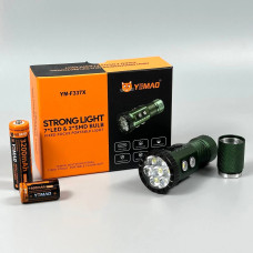 Ліхтар YEMAO YM-F337X RGB light (3500LM, 1x18650+1x18350 (3200+1500mAh) Zoom)