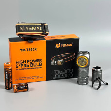 Ліхтар налобний YEMAO YM-T355X Red light (2000LM, 1x18650+18350 (3200+1500mAh))