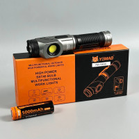 Тактичний ліхтар YEMAO YM-F303X (1600LM, 1x21700 (5000 mAh), поворотний, Magnetic, Type-C)