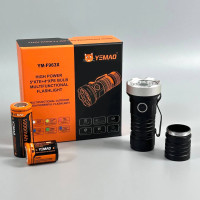 Ліхтар YEMAO YM-F963X (5XTE+4XPE, multi-color light, UV, 1x26650,26350, Magnetic, ковпачок, Type-C)