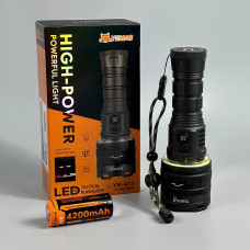 Ліхтар YEMAO YM-A13 White+Red light (TG 50W+COB, 1x26650, Power Bank, Zoom, Magnetic, Type-C, функція лампи)