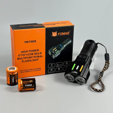 Ліхтар YEMAO YM-F302X White+Red light (6TG+COB, 2x26350, Power Bank, Type-C, Magnetic)