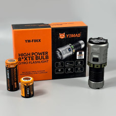 Ліхтар YEMAO YM-F86X White+Red light (8XTE, (1x26350, 26650), Type-C, Magnetic)
