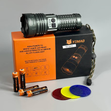 Ліхтар YEMAO YM-G405 (TG, 30W, 4x14500, 3 кольорові фільтри, Power Bank, Type-C, Zoom)