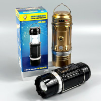 Багатофугкціональний кемпінговий ліхтарик GSH-9688 800mAh (сонячна панель, zoom) 