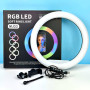 Кільцева світлодіодна Led Лампа 33cm MJ33 RGB 13inch із затискачем для телефону