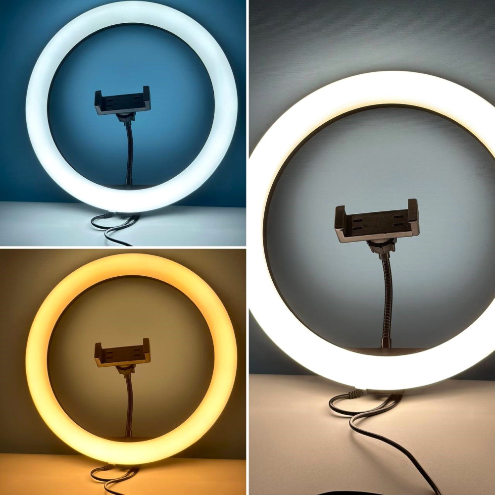 Кільцева світлодіодна Led Лампа 26см MJ26 RGB 10inch із затискачем для телефону