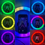Кільцева світлодіодна Led Лампа 26см MJ26 RGB 10inch із затискачем для телефону
