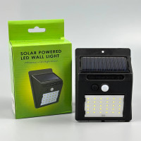 Світлодіодний світильник 609-30 з датчиком руху, водонепроникний, Solar light (вбуд. акум.) (30 діодів)