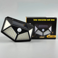 Світлодіодний світильник BK-100 з датчиком руху, водонепроникний, Solar light (вбуд. акум.) (100 діодів)