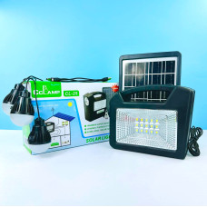 Система автономного освітлення та зарядки CL-25 (сонячна панель +ліхтар +3 лампи +power bank) 