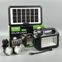 Система автономного освітлення та зарядки GD-101 (Solar panel, ліхтар, 3 лампи, Power bank)