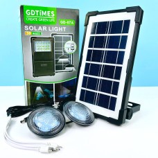 Система автономного освітлення та зарядки GD-07A (сонячна панель +ліхтар +2 лампи +power bank) 