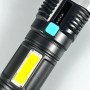 Ліхтар L-S03, L19 4 LED+СОВ (Вбудований акумулятор, індикатор заряду,  Micro)