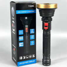 Ліхтар Y-826 500 Lumens 2000mAh (Вбудований акумулятор, індикатор заряду, Micro)