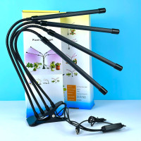 УЦІНКА Фітолампа для рослин гнучка світлодіодна з таймером на 4 гілки (пошкоджена упаковка)