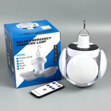 Лампа для кемпінгу Ромашка Football UFO Led Lamp з пультом + сонячна панель (з індикатором) (14,0 см)